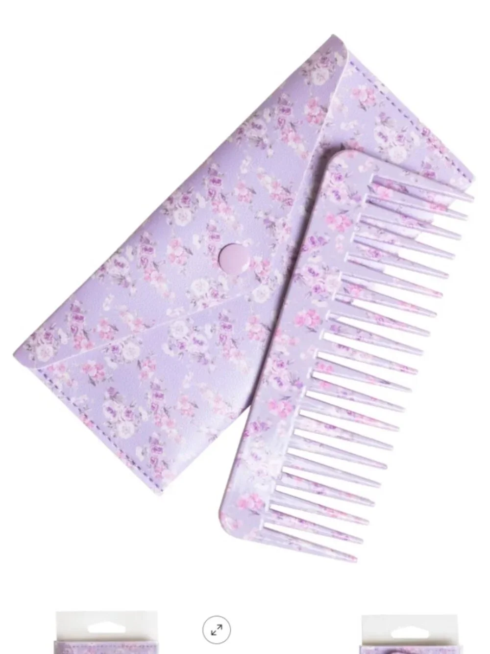 LoveShackFancy x Target – WetBrush Happy Thoughts Comb with Case Hibiscus